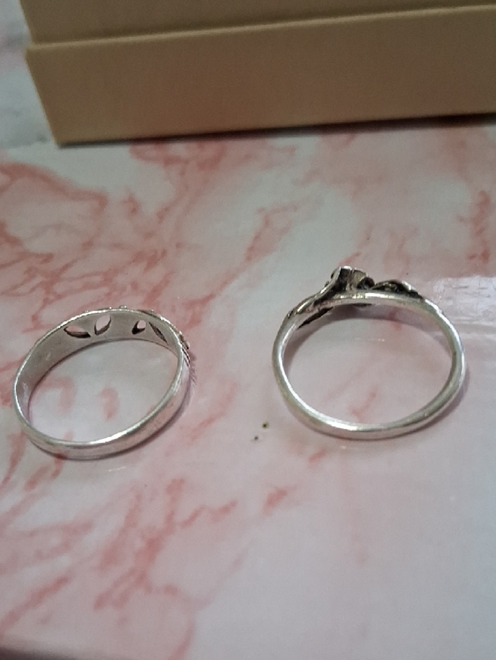 Sterling Silver Floral Stackable Rings - Silver - Picture 2 of 4